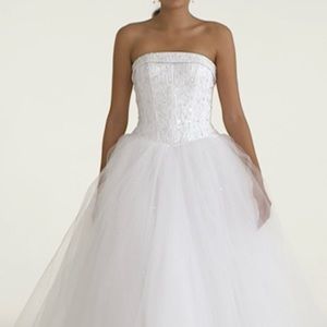 Tulle Wedding Dress with Corseted Satin Bodice